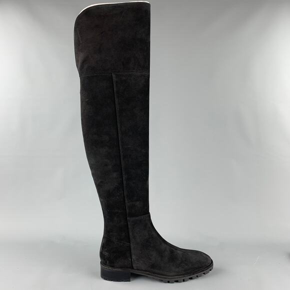 STUART WEITZMAN Amber Size 10 Black Suede Boots - Picture 1 of 1